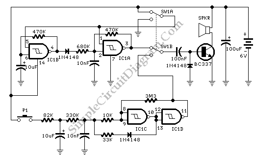Single Chip Two-Tones Siren circuit