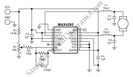 PWM Motor Speed Control Using Class D Audio Amplifier circuit