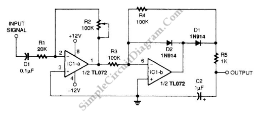 Averager and Peak HoldExtender Signal Conditioner circuit