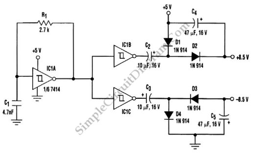 Transformerless Dc -To- Symmetric DC Converter circuit