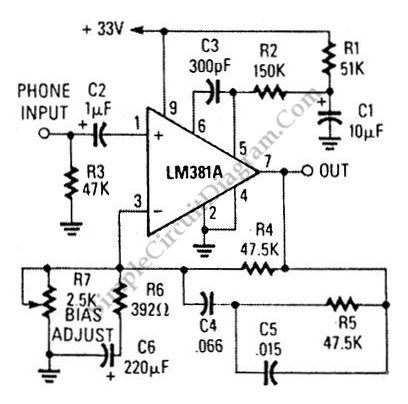 Magnetic Phono Preamp Has Ultra Low Noise Figure circuit