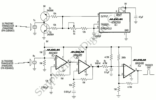 Ultrasonic Proximity Detector circuit
