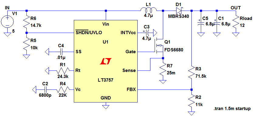 Boost Converter Design circuit