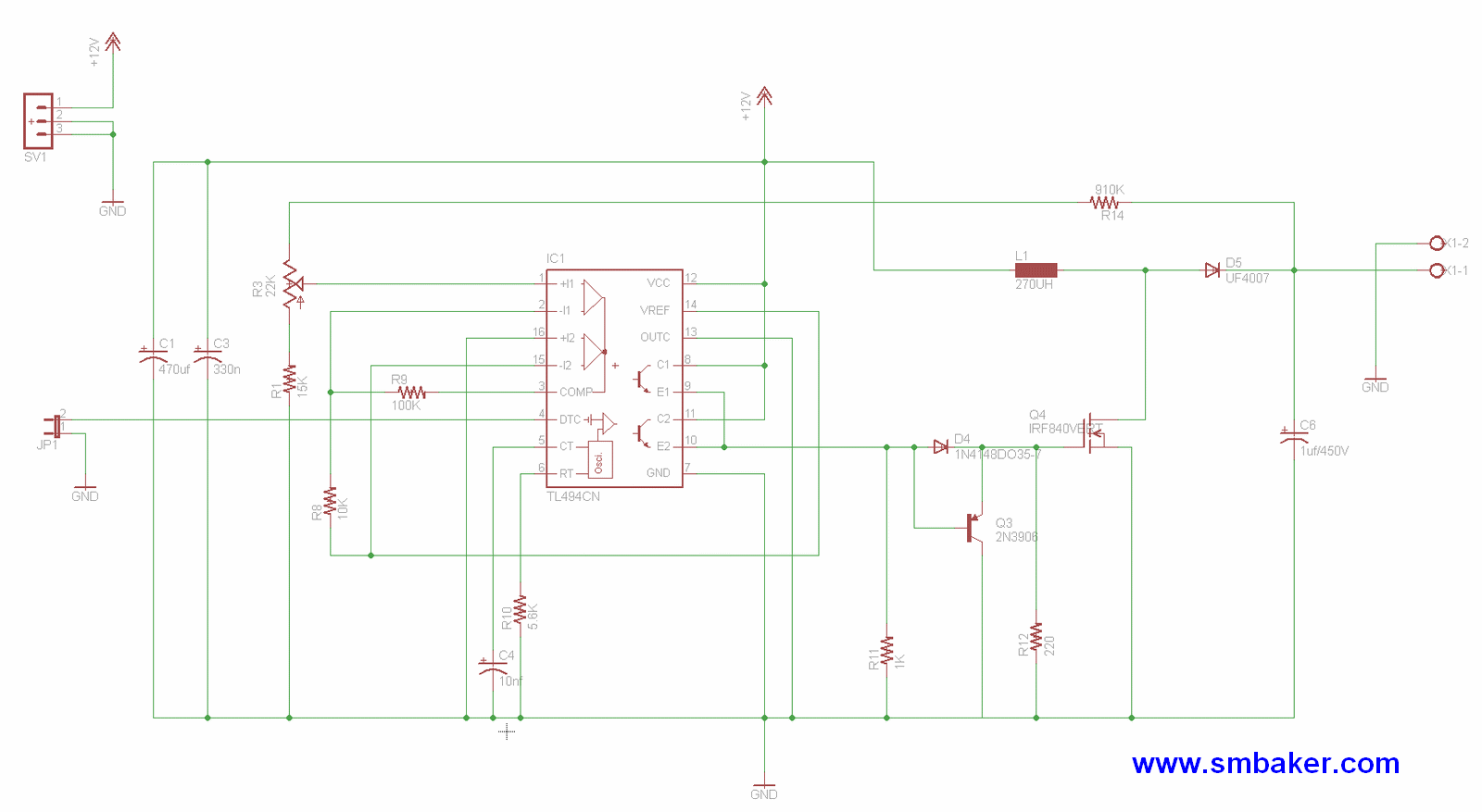 High voltage power supply circuit