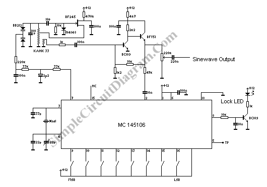 PLL Oscillator for Medium Wave Frequency circuit