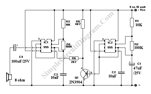 Wailing Alarm Siren circuit