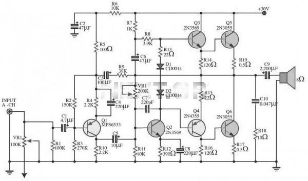 Audio Amplifier Diagram circuit