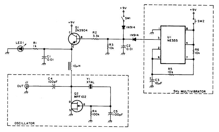 SHORTWAVE PULSED MARKER OSCILLATOR circuit