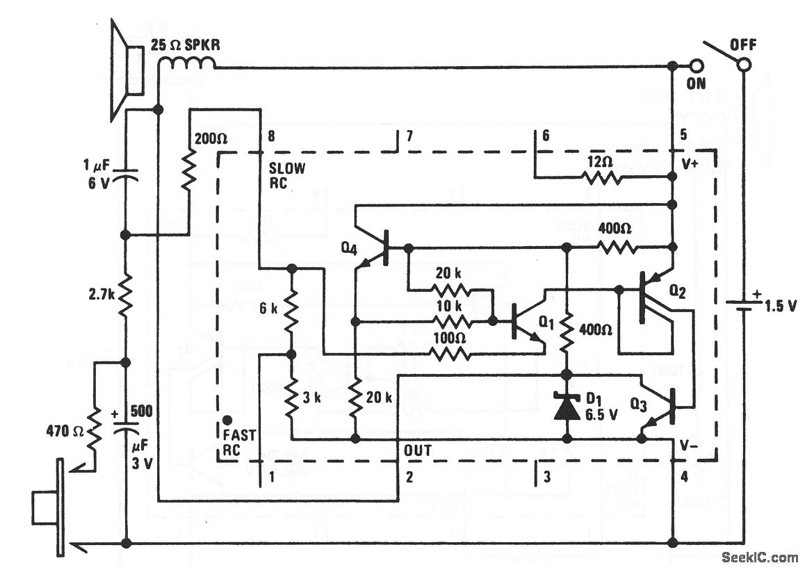 Fire siren circuit