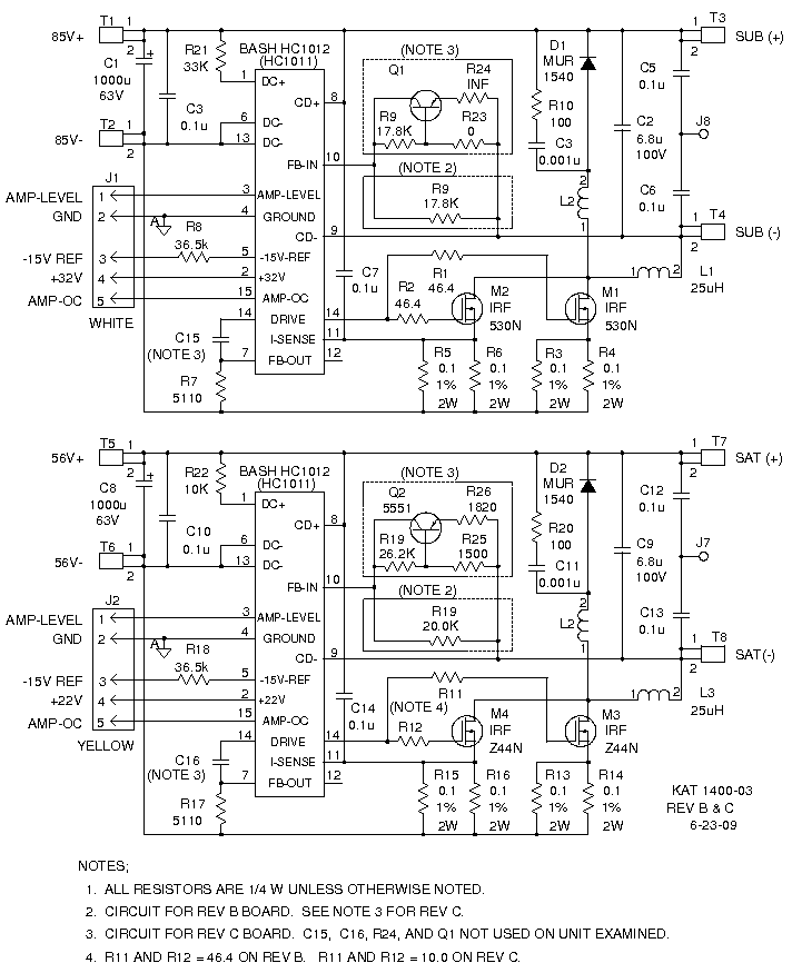 Klipsch Promedia V51 Amplifier Repair circuit
