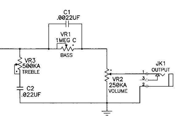 two band ptb tone control – Circuit Schematic