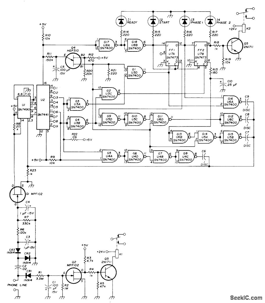 PHONE RING REMOTE CONTROL circuit