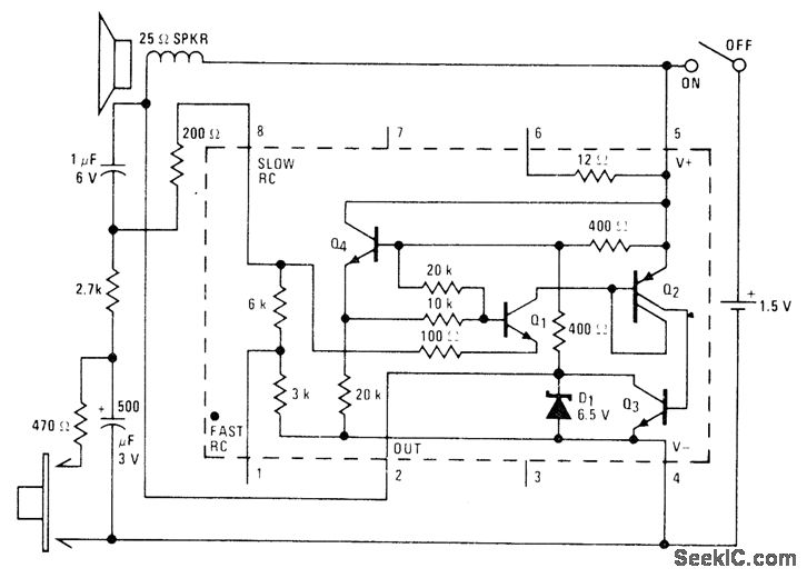 FIRE SIREN USES FLASHER circuit