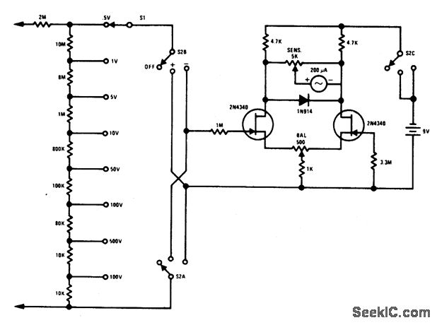 FET VOLTMETER circuit