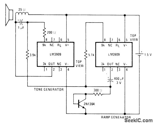 POLICE SIREN USES FLASHER circuit