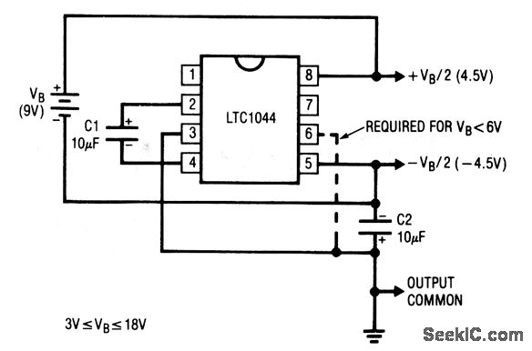 Micropower battery splitter circuit
