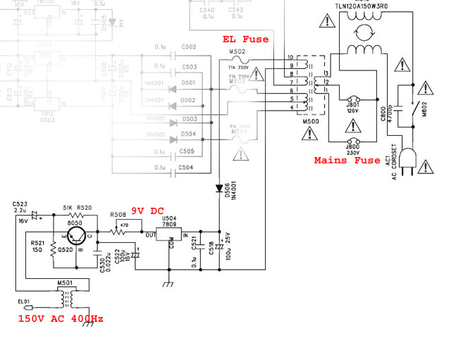 NAD C 520 circuit