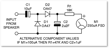 Audio Output Level Indicator circuit