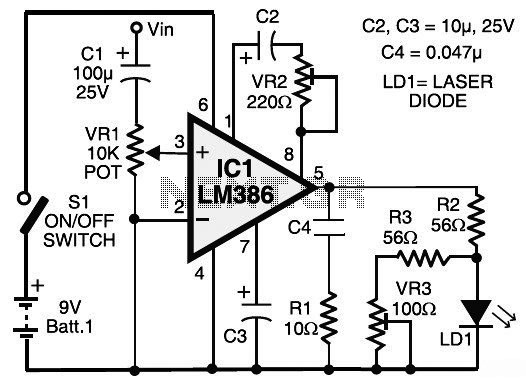 Laser Communication Transmitter  Receiver circuit