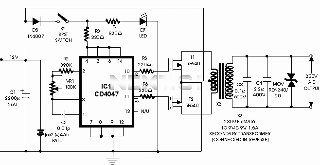100Watt Inverter 24VDC to 220VAC II circuit