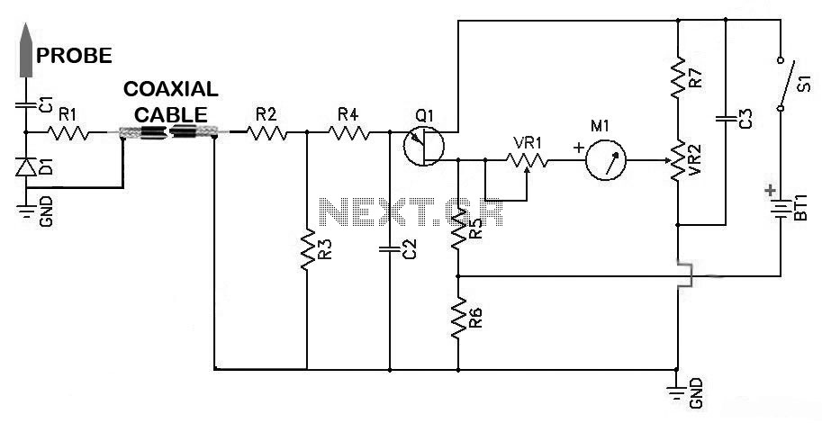 Sensitive RF Voltmeter Probe circuit