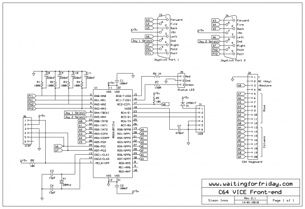 C64 VICE Front-End circuit