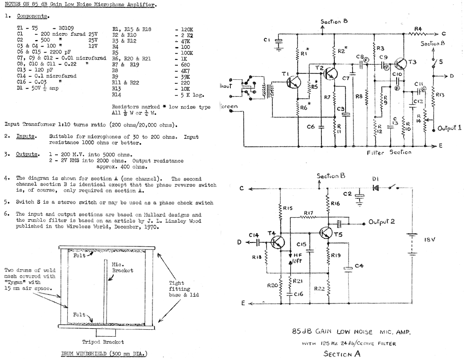 Wildlife Recording in Stereo amplifier design circuit