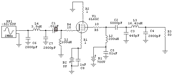 Grounded Grid Amplifiers circuit
