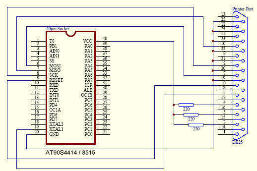 AVR programmer circuit