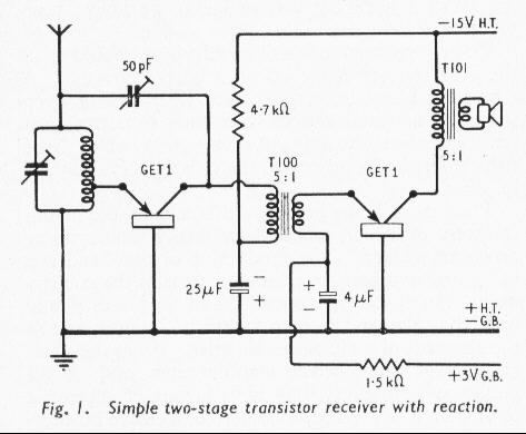 early GEC transistor radio circuit
