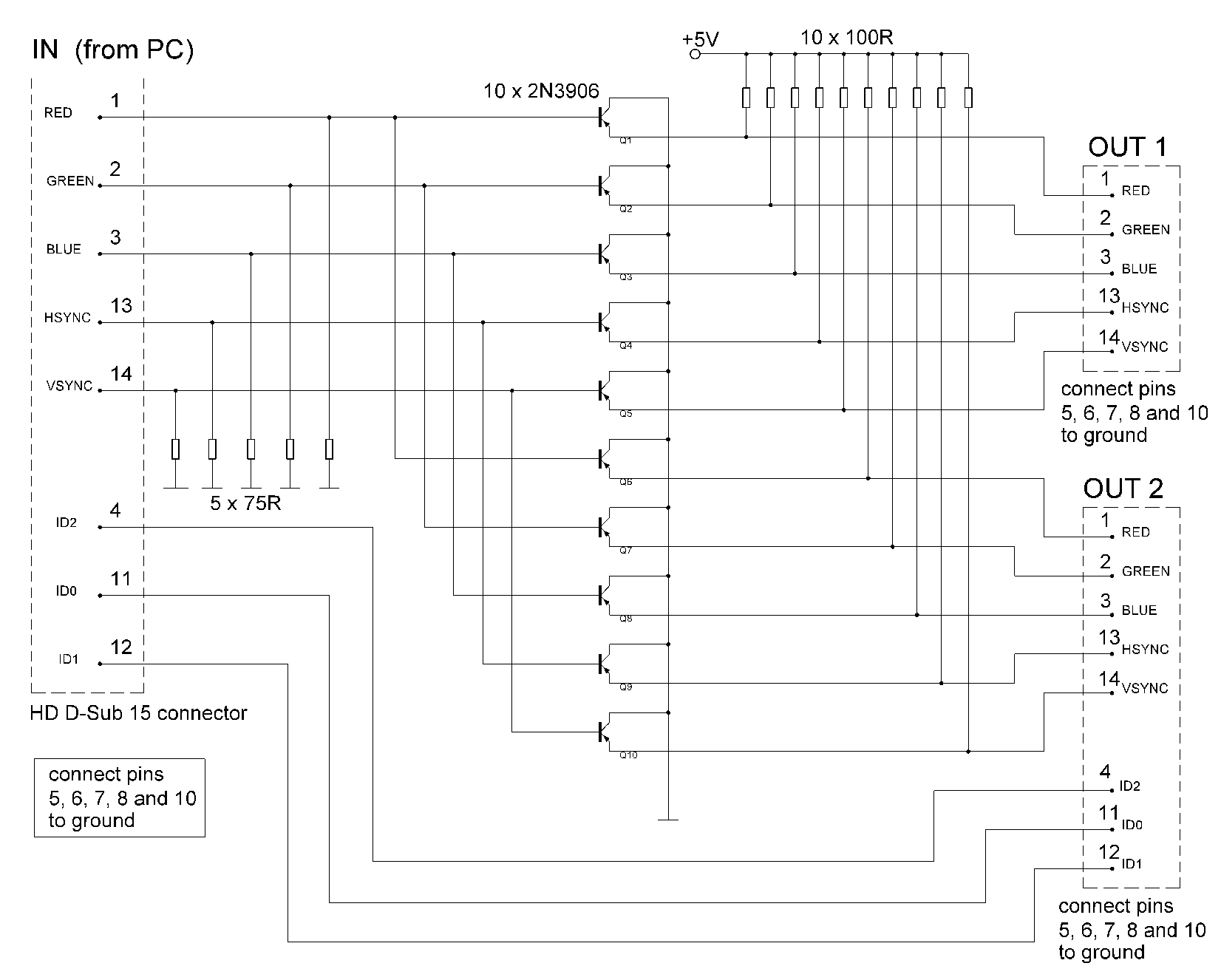 monitor splitter circuit