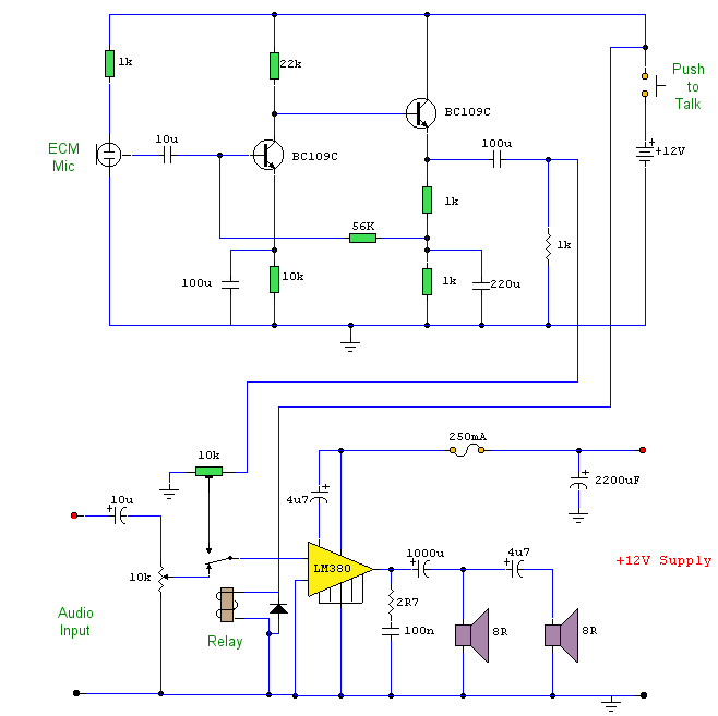 Audio Voice-Over Circuit PCB – Circuit Schematic