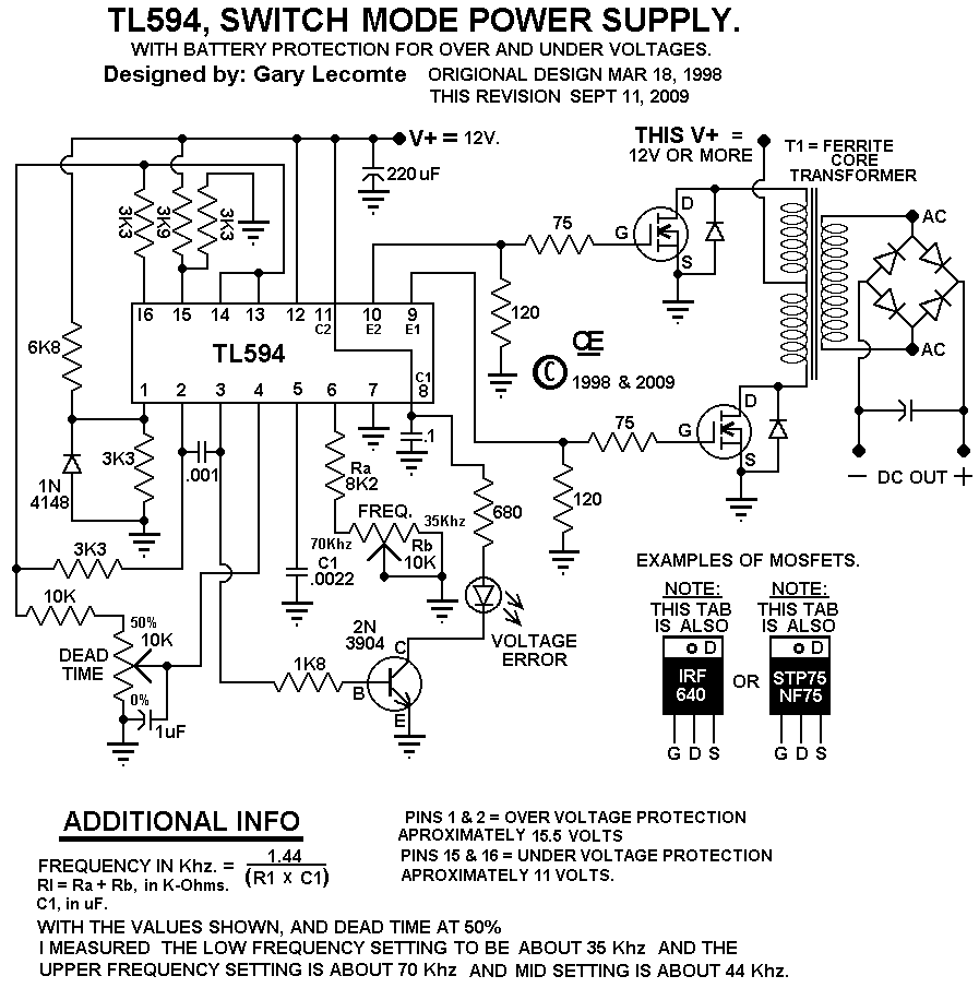 A 12 Volt Switching Power Supply circuit