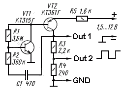 Simple square wave generator circuit