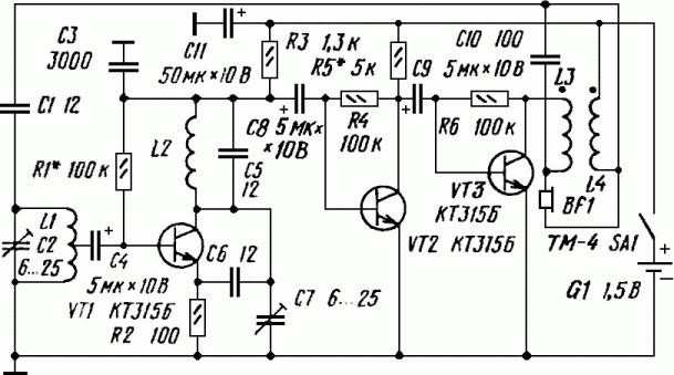 Simple VHF FM radio circuit