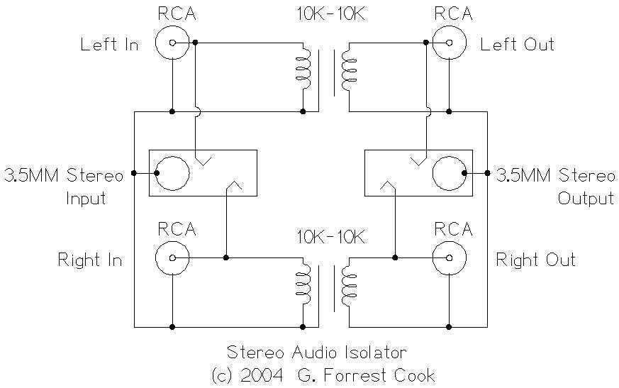 Stereo Audio Isolator circuit
