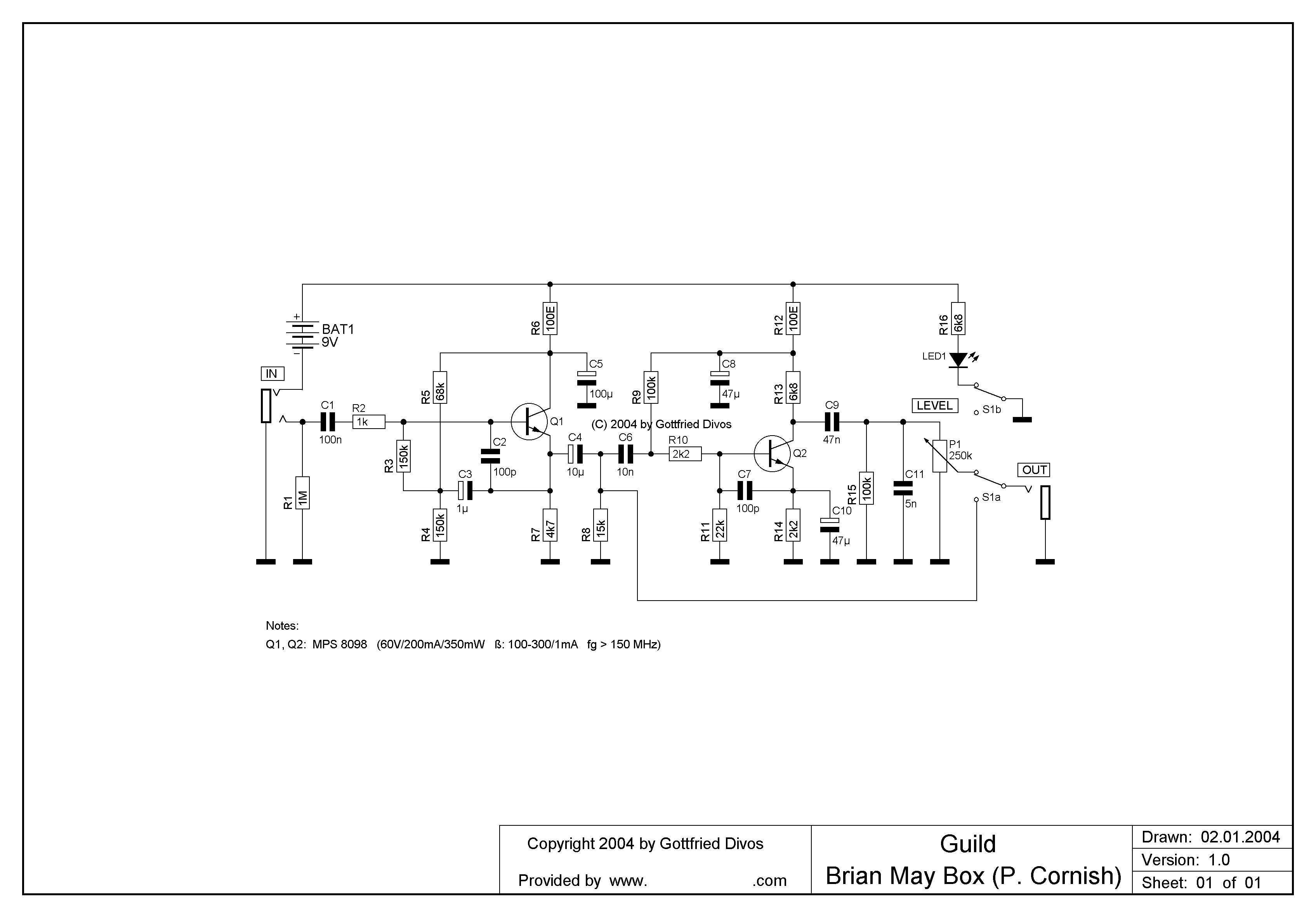 guild brian may box – Circuit Schematic
