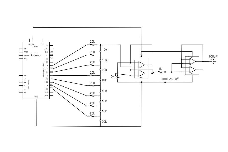 Arduino Vocal Effects Box circuit