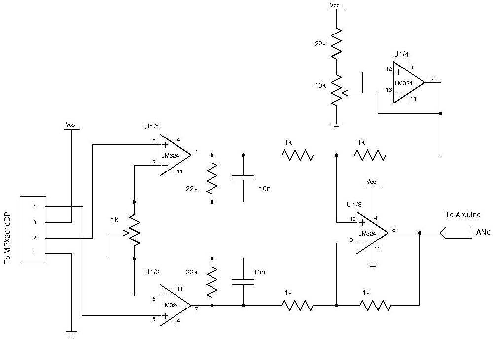 Water Tank Depth Sensor using Arduino circuit