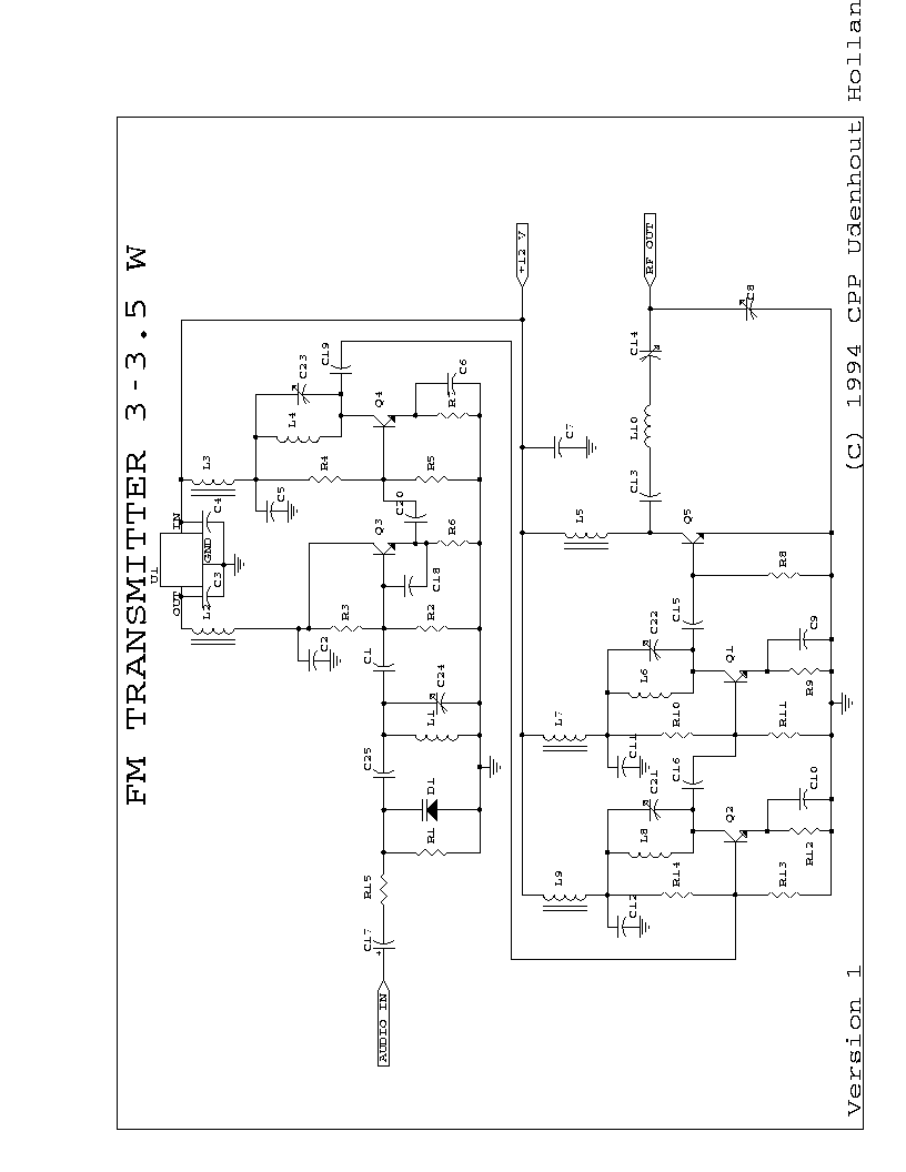 FM transmitter 3W circuit