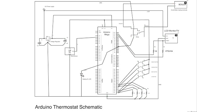 Build a fully featured Arduino Thermostat circuit