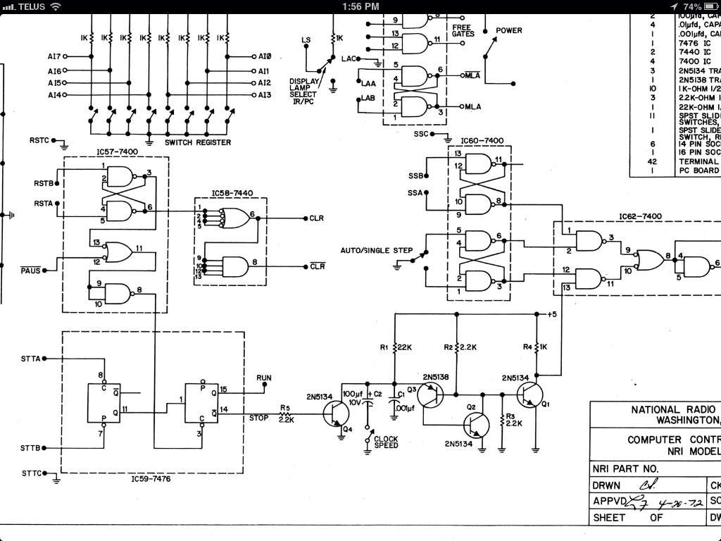 More debugging of the NRI 832 – Circuit Schematic