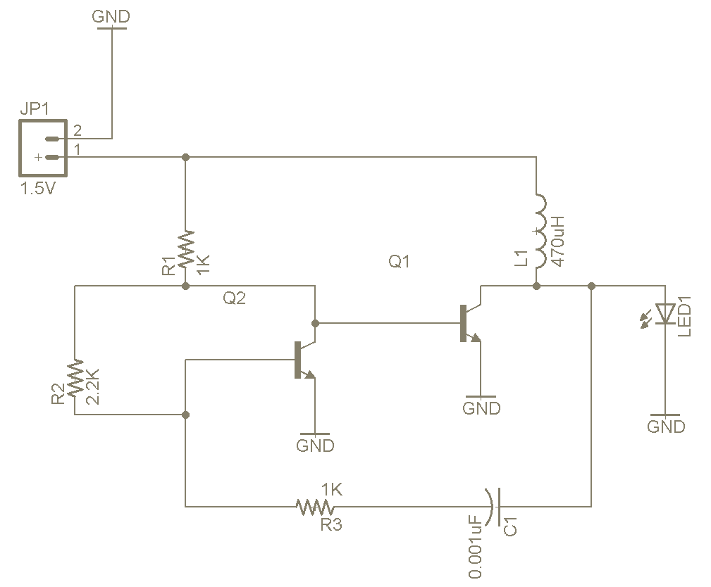 The simple joule thief using AVR microcontroller circuit