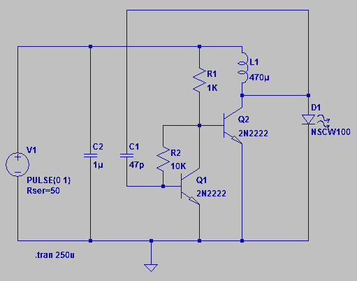 Joule thief AA battery led circuit