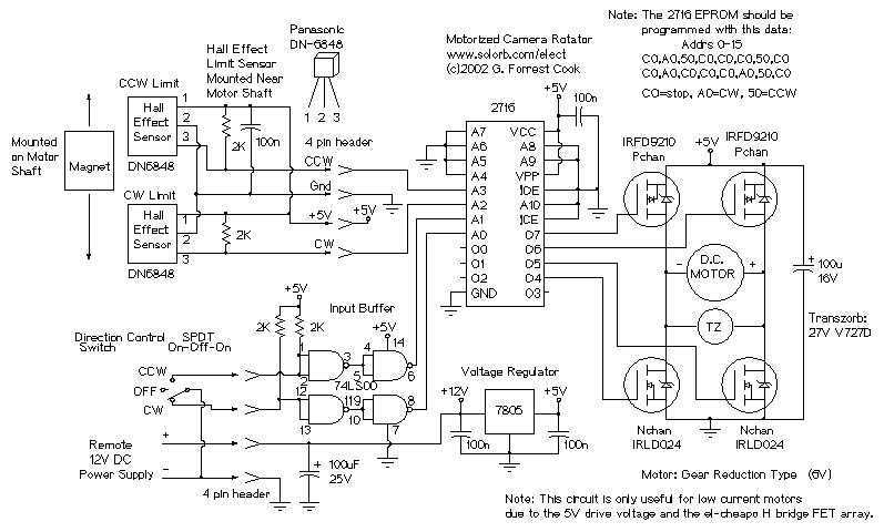 Motorized Camera rotator – Circuit Schematic