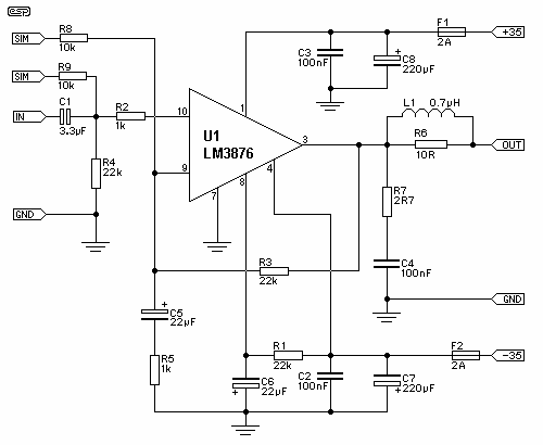 50 Watt Power Amplifier circuit