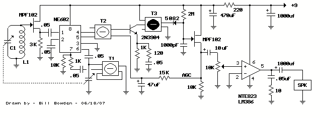 AM Radio Receiver schematic circuit