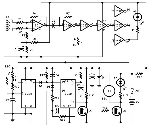 Car Speed limit Alarm circuit