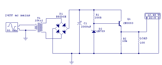 Regulated 12 Volt Supply circuit