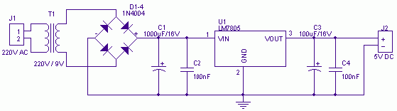 5V1A Power Supply circuit